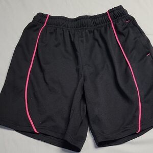 Black Girls Shorts with Pink Accents